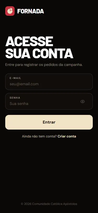 Fornada no celular